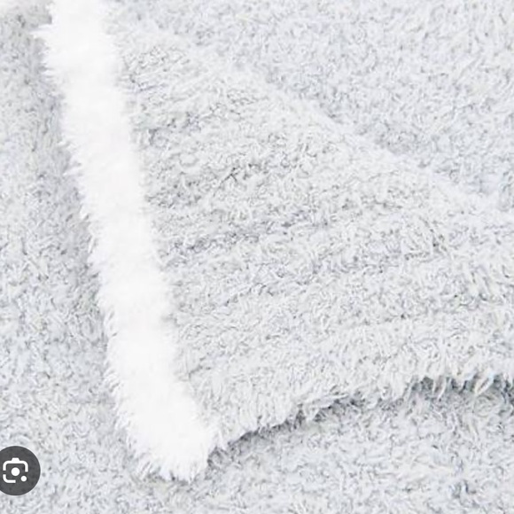 Barefoot Dreams Contrast Tip Blanket - Ocean/White - Picture 2 of 7